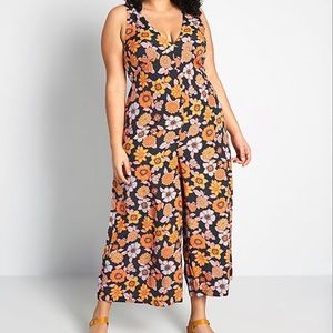 Modcloth Bon Voyage Surplice Jumpsuit